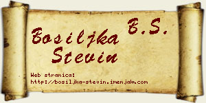 Bosiljka Stevin vizit kartica